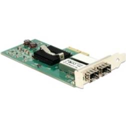 DeLock PCI Express Card > 2 x SFP Slot Gigabit LAN Netværksadapter PCIe x4 lavprofil Gigabit SFP x 2